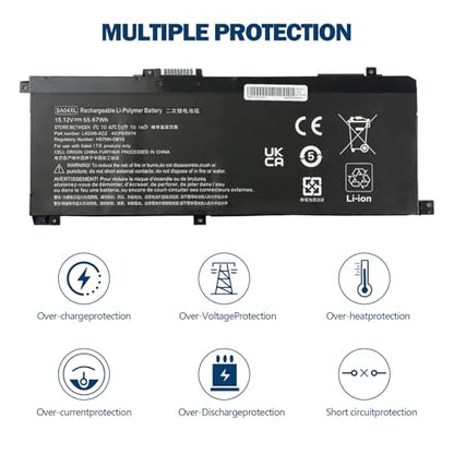 Amanda SA04XL Battery for HP Envy X360 15-DR 15-DR0010TX Series Notebook HSTNN-OB1F HSTNN-OB1G HSTNN-UB7U L43248-541 L43248-AC1 L43248-AC2 L43267-005 SAO4XL 15.12V 55.67Wh - size: 11.85*5.67*1.26 inch SA04XL