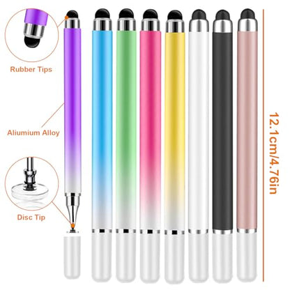 8Pcs Stylus Pen for Touchscreen,iPad,iPhone,3 in 1 Stylus Pen | High Precision & Sensitivity, Perfect for Touch Screens, iPhone/ipad/Samsung/Google/Microsoft/Android Tablets - size: 8 Packs