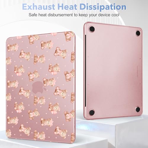 May Chen for MacBook Neo Case 13 inch 2026 | 100% Match Official Color | Pattern Printing, Anti-Crack & Scratch & Fingerprint | Protective Hard Shell Cases Laptop Model A3404 - Teddy Bears - color: Teddy bears