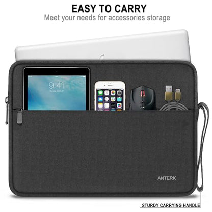 Laptop Sleeve Case 15.6 Inch Shockproof Protective Computer Bag with Handle | Laptop Case, Shockproof Protective Carrying Laptop Bag Compatible for 14 Inch MacBook Air/Pro, HP, Dell, Asus, Lenovo, Black - color: Black, size: 15.6 Inch