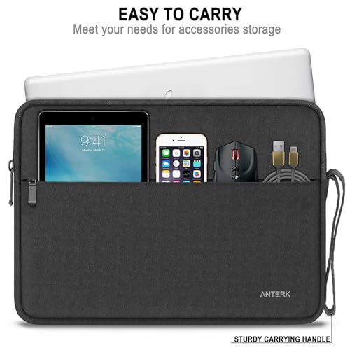 Laptop Sleeve 13 Inch, Water Resistant Traveling Computer Cover with Handle | Laptop Case, Shockproof Protective Carrying Laptop Bag Compatible for 14 Inch MacBook Air/Pro, HP, Dell, Asus, Lenovo, Black - color: Black, size: 13 Inch