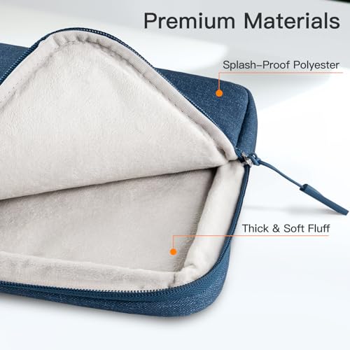 JETech Laptop Sleeve for MacBook Neo (A18 Pro), 14-InchMacBook Air/Pro, MacBook Pro M1-M5 2021-2026, Waterproof Bag Case with Pocket, Compatible with 14 Inch Notebook (Navy) - color: Navy, size: 14-Inch