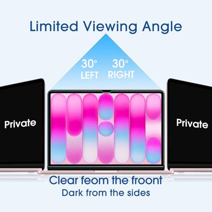 amFilm Magnetic Privacy Screen Protector for MacBook Neo 13'' 2026 | Scratch Protection, Easy to Instllation & Bubble Free, HD Clear, Ultra Thin (Privacy 13 inch) - size: Privacy 13 inch