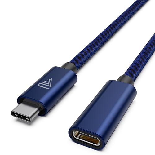 USB C Extension Cable (20Gbps/240W/3.3FT) 4K@60Hz | USB 3.2 Type C 3.1 Male to Female Extension Charging & Sync for iPhone Pixel PSVR2 MacBook/iPad Dell XPS Surface Book Blue - color: Blue, size: 3.3ft*1