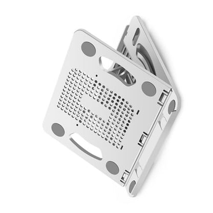 Laptop Stand for Desk Portable and Adjustable Rack with 360 Degree Rotating Base Holds Notebook Home Portable Foldable Stand - color: White