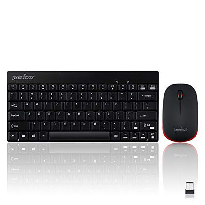 Perixx PERIDUO-712B Wireless Mini Keyboard and Mouse Set, Black, US English Layout - style: Wireless Black