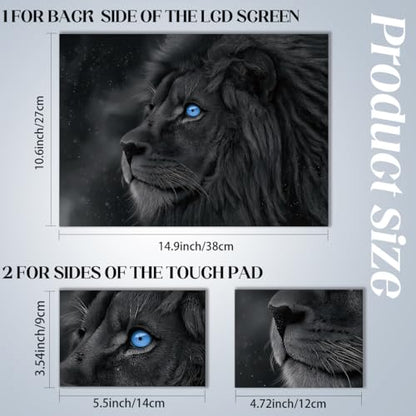 SUPERDANT Laptop Skin Sticker Lion Laptop Decals Personalized Universal Notebook Computer Wrap Vinyl Skin Stickers Cover Art Decal Removable 12-15.6 Inch Waterproof Scratch-Resistant Gifts - style: Lion