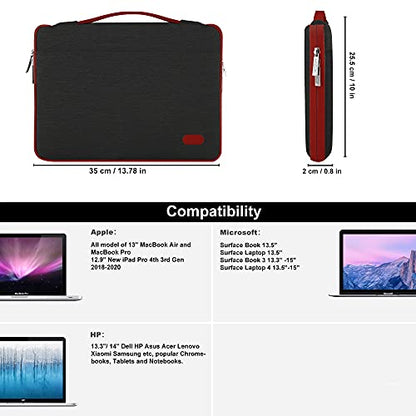 Hseok Laptop Sleeve 13-14 Inch Case Briefcase Compatible with MacBook Neo Pro 14 M5/M4/M3/M2/M1, All Models 13.3 Mac Air/Pro, XPS 13 14, Most Popular 13"-14" Notebooks,B03K02 - color: B03K02, size: 13"-14"