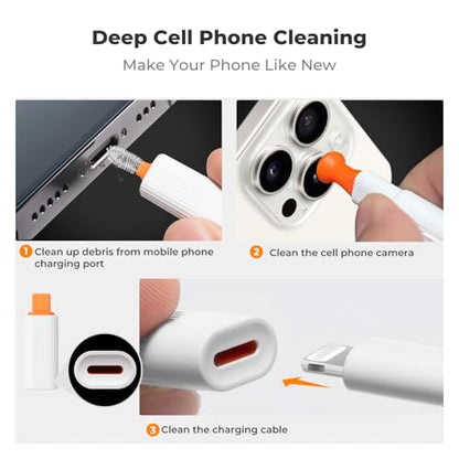 K&F CONCEPT 25-in-1 Electronic Cleaning Kit for Keyboard Laptop Cleaner | Multi-Function Electronic Cleaner,2 Keycap Pullers,Vacuum Sealed Microfiber Cloth,Multi-Device,for Photographers,MM02