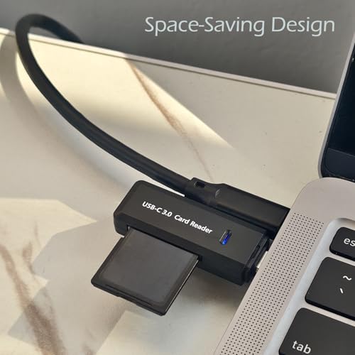 Micro SD Card Reader, 5Gbps 2-in-1 USB C Memory Card Reader for Digital Camera, SD Card Viewer with Dual Slot for SD, SDHC, SDXC, Micro SD, MicroSDHC, Micro SDXC, MMC, RS-MMC, TF Card (Black) - color: USB-C 3.0 Black