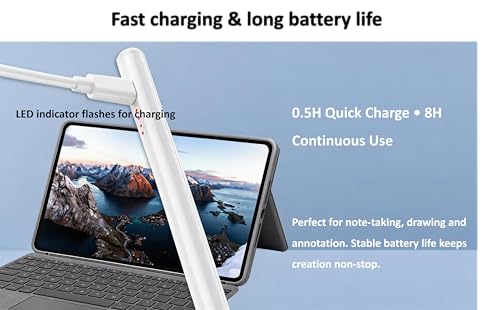 Stylus Pen for Samsung Galaxy Tab A11/A11+/A9/A9+/A8/A7 Lite, Magnetic Capacitive Pen with Fast Charging & 8H Long Battery, Universal for iPad iPhone Android Touch Screens,Pink+Blue - color: Pink+Blue