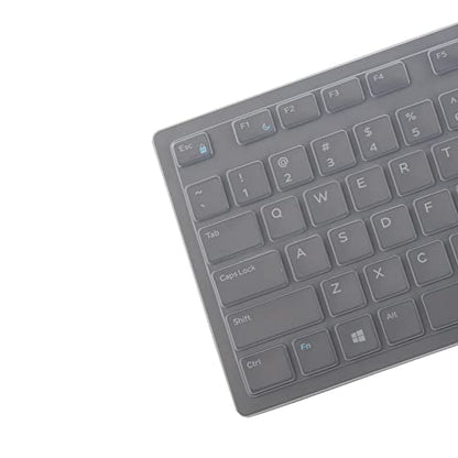 Keyboard Cover Skin for Dell KM636 KB216 KB216t KB216d KB216p Wired & Wireless Keyboard, Dell Optiplex 5250 3050 3240 5460 7450 7050, Dell Inspiron Desktop 24" 27" 5400 5490 7700 7790 3475 3670 3477 - color: Clear