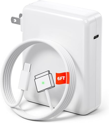 140W Mac Book Pro Charger for MacBook Pro 16/14 inch for Mac Air 15/13 inch 2021/2022/2023/2024/2025/2026/M1-M5 Type C to Magnetic 3 Fast Laptop Charger Power Adapter 6.6FT Cable with LED Light - size: 140W CT