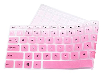 Keyboard Skin Compatible for 15.6" HP Pavilion X360 15-br075nr, HP Envy x360 15m-bp/bq, HP Spectre x360 15-ch011dx, HP Pavilion 15-cb 15-cc 15-cd 15-bw 15-bs & 17.3" HP 17m-ae 17-bs Series -Pink Ombre - color: Pink Ombre