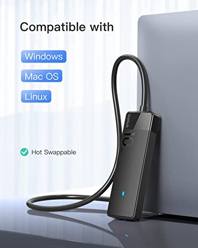 Inateck USB C Hub, USB 3.2 Gen 2 USB C Hub with 4 USB A Ports, 10Gbps, 1.6 ft Cable, Compatible with windows7/8/10/11, Linux, Mac OS HB2025C - size: USB C TO 4A, style: With 1.6ft cable