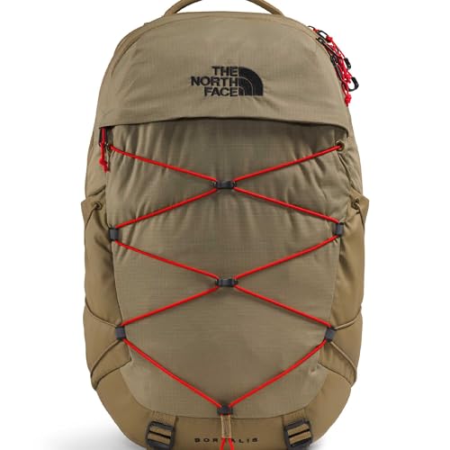 The North Face Borealis Commuter Laptop Backpack - Water Repellent, Laptop Sleeve, Large Main Compartment, Cedar/Lava Red, One Size - color: Cedar/Lava Red