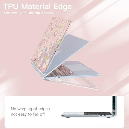 Batianda Premium Clear TPU Case for New MacBook Air 13.6" M5/M4/M3/M2 with Fun Pattern, Ultra-Slim Lightweight Protective Shell with Anti-Yellowing, Scratch Resistance & TPU Keyboard Cover, Cute Puppy - color: Cute Puppy