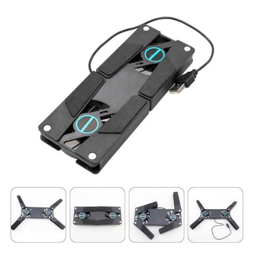 STOBOK 2Pcs USB Laptop Cooling Pad with Dual Fans Ventilated Support for All Laptops Slip Design for Travel and Business Use Efficient Heat Dissipation