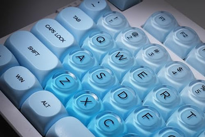 ZORNHER ZH980 Foundation Wireless Mechanical Keyboard,95% Blue Creamy Keyboard with Number Pad,Hot-Swappable Gaming Keyboard,Jelly Keycaps,Creamy Sounding Linear Switches,Hot-Swappable,Full Size - color: Blue Foundation, size: Creamy Switch