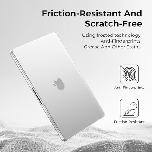 BlueSwan Flexible Case for MacBook Neo 13 inch 2026, Model A3404 A18 Pro | Anti-Scratch Protective Laptop Cover with Grippy Matte Texture, Seamless Fit and Lightweiht, Frosted White - color: Frosted White, size: Neo 13-inch (2026)