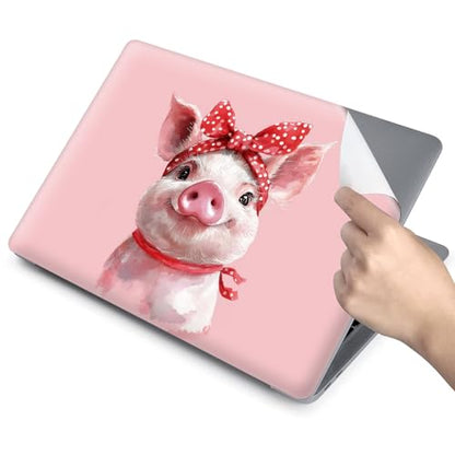 Universal Laptop Skin for 13-16 Inch Laptops,Vinyl Protective Sticker Decal,Easy DIY Trim-to-Fit for HP/Dell/MacBook,Bubble-Free & Removable,Cute Pink Pig - color: Cute Pink Pig