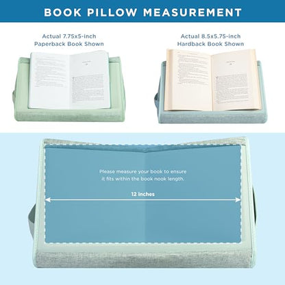 LAPGEAR Book Pillow - Sage Green, Fits 6" x 9" Books - color: Sage Green
