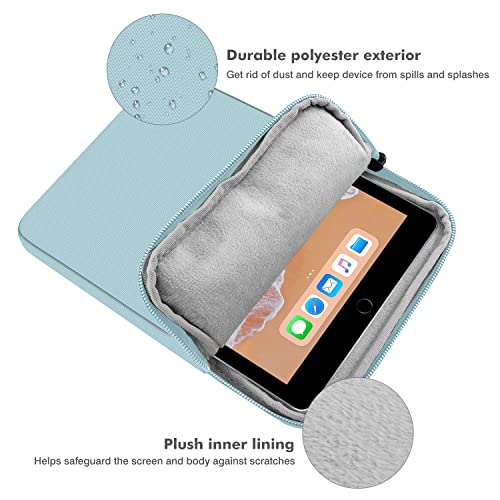 MoKo 9-11 Inch Tablet Sleeve Bag Padded Protetive Carrying Case | Fits New 11inch iPad Air M4, iPad A16 2025, iPad Pro 11 M4, Air 5/4/3, iPad 10/9/8th Gen, Tab S8/S9 11", Misty Blue - color: Misty Blue, size: 9-11 inch