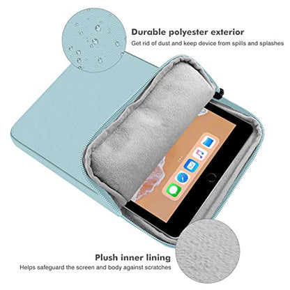 MoKo 9-11 Inch Tablet Sleeve Bag Padded Protetive Carrying Case | Fits New 11inch iPad Air M4, iPad A16 2025, iPad Pro 11 M4, Air 5/4/3, iPad 10/9/8th Gen, Tab S8/S9 11", Misty Blue - color: Misty Blue, size: 9-11 inch