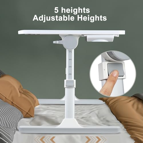 Laptop Bed Tray Table, Adjustable Laptop Bed Stand, Portable Standing Table with Foldable Legs, Foldable Tablet Table for Sofa Couch Floor Black - color: Black