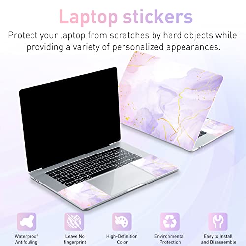 12.1 13 13.3 14 15.4 15.6 Inch Laptop Skin Decal, Laptop Skins Stickers Decals for Notebook PC, Universal Reusable Vinyl Laptop Cover Sticker, Waterproof Art Deal Protector I Pink Purple Marble - color: Pink Purple Marble