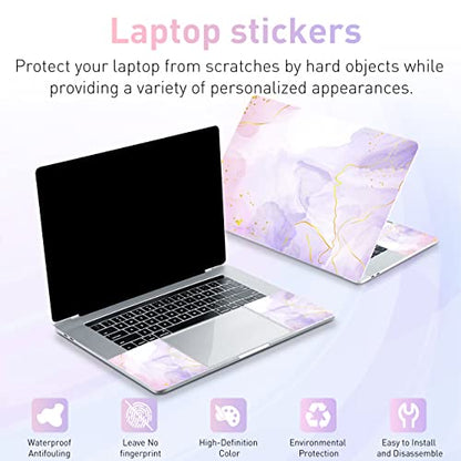 12.1 13 13.3 14 15.4 15.6 Inch Laptop Skin Decal, Laptop Skins Stickers Decals for Notebook PC, Universal Reusable Vinyl Laptop Cover Sticker, Waterproof Art Deal Protector I Pink Purple Marble - color: Pink Purple Marble