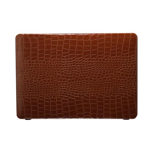 Hard Case Compatible with Old Version MacBook Pro 13 inch Case 2012 2011 2010 2009 2008 Release A1278 with CD-ROM, Crocodile Print Leather Laptop Protective Hard Shell & Keyboard Cover, Brown - color: Brown, size: A1278(Pro 13" w/CD-ROM 2008-2012)