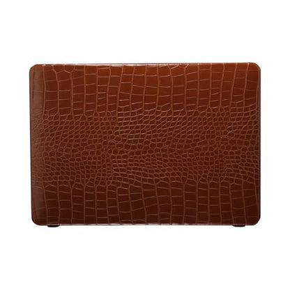Hard Case Compatible with Old Version MacBook Pro 13 inch Case 2012 2011 2010 2009 2008 Release A1278 with CD-ROM, Crocodile Print Leather Laptop Protective Hard Shell & Keyboard Cover, Brown - color: Brown, size: A1278(Pro 13" w/CD-ROM 2008-2012)