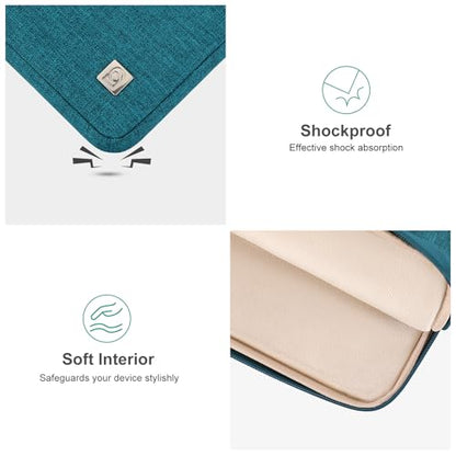 DOMISO 17 inch Laptop Sleeve Case Notebook Bag Protective Carrying Handbag for 17.3" Notebook/Dell Inspiron/MSI GS73VR Stealth Pro/IdeaPad 300 320 321/HP Envy/LG Gram 17"/ASUS ROG Strix GL702VS, Teal - color: Teal, size: 17 inch