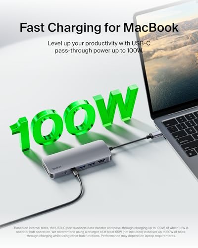 Belkin USB-C Hub 7 in 1 4K HDMI, PD, USB-A, SD & Audio | USB-C docking station for Neo MacBook, iPad Pro, and XPS, includes SD/MicroSD card slots, USB-A ports, 3.5mm audio jack - style: 7-in-1 USB-C Hub