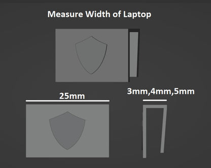 Privacy Shield Camera Cover for Laptops (Black, 4mm, 3-Pack) - size: 4mm, 3-pack