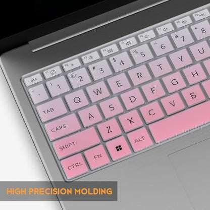 Keyboard Cover for 2026 2025 HP 15.6" Laptop 15-fc 15-fd Series, HP 15z-fc000 15t-fd000 fd100 fd200 15-fd0123dx fd0127dx 15-fc0499nr 15-fc0502nr 15-fc0399nr 15-fc0099nr fd2075nr fd1073nr, OmbrePink - color: OmbrePink
