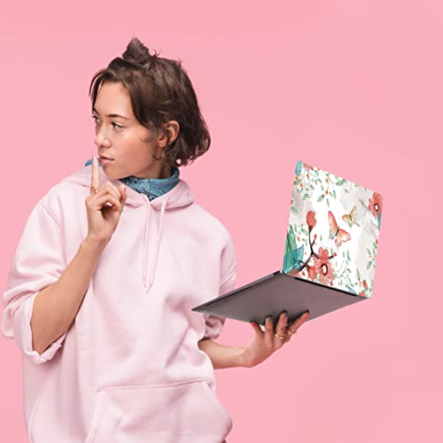 Laptop Skin Sticker,13.3 14 15 15.4 15.6 inch Laptop Skins,Universal Vinyl Decal,Dustproof Scratch Resistant Reusable Cover Protector with Free 2 Wrist Pads (Butterfly 2) - color: Butterfly 2