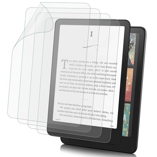 Orzero (4 Pack) Anti-Glare Matte Screen Protector Compatible for Colorsoft 2025/Kids 2025/Signature Edition 2025/2024 /Paperwhite 2025/2024 7-inch, Premium Soft PET Anti-Fingerprint Bubble Free Anti-Scratch - size: XIAODU 5