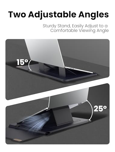 Nillkin Versatile Pro Upgraded 13-16in Laptop Sleeve with Stand & Mouse Pad | 3-in-1 Laptop Case for MacBook/Dell/HP/Lenovo, Slim, Travel Friendly, Dual-angle Stand, Magnetic Handle, PU Leather, Black - color: Black, size: 16.2
