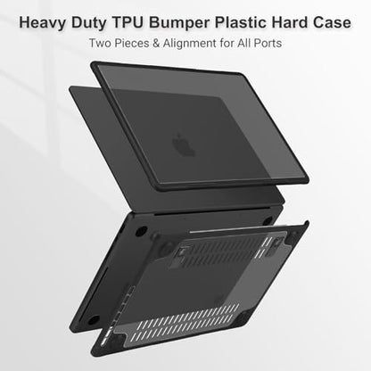 MOSISO Compatible with MacBook Pro 16 inch Case M5 M4 M3 M2 M1 2026-2021 | 4 in 1 Kit Heavy Duty Hard Shell Case with Fold Kickstand Cover for A3429 A3428 A3403 A3186 A2991 A2780 A2485, Black - color: Black
