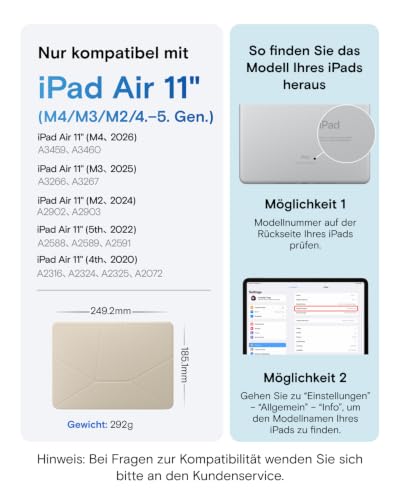 MOFT Dynamic Folio Tablet Stand Compatible with iPad Air 11"(M4 2026/M3 2025/M2 2024)&iPad Air 10.9"(5th 2022/4th 2020),Slim Magnetic Tablet Holder with 20+ Viewing Angles, Beach White x Terracotta - color: Beach White x Terracotta, size: iPad Air 11"(M4