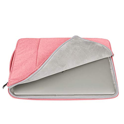 RAINYEAR 16 inch Laptop Sleeve Carrying Case with Handle & Pocket, Pink | Protective Padded Polyester Laptop Sleeve Case Briefcase Handbag for 16 inch MacBook Pro/Max M1 M2 M3 M4 M5 - color: Pink, size: 16"