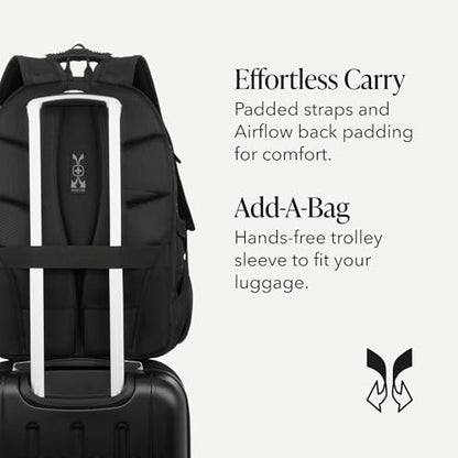 SWISSGEAR 1900 ScanSmart Laptop Backpack, Fits Most 17-Inch Laptops, TSA-Friendly Lay-Flat Design, RFID Protection, and Tablet Pocket, Black, 31L, 18.5-Inch - color: Black/Gold