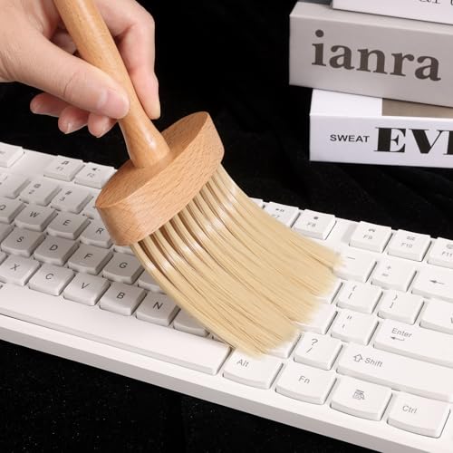 Wooden Handle Keyboard Brush-Soft Bristles, Car Detailing Brush for Cleaning Computer PC Laptop