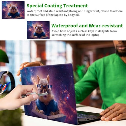 Laptop Skin Sticker Decal, Universal Protective Cover Fit 12 13 14 15.6 Inch Notebook, Reusable Water-Resistant Vinyl Decal w/ 2 Wrist Pads for Business Travel Office, Galaxy Mouse - color: Galaxy Mouse