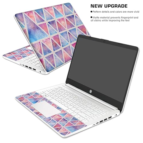 Laptop Skin Decal HP 14" - Mandala, Laptop Cover Sticker, No Cutting Required, No Bubble, Waterproof, Scratch Resistant - Including Wide Screen and Wrist Pad - size: 14 inch