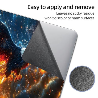 Universal Laptop Skin Sticker Decal, 12"-15.6" Aesthetic Vinyl Wrap, Bald Eagle Flying Galaxy Waterproof Notebook Cover Art Protector for MacBook HP Dell Lenovo, Fits 13" 14" 15" 15.6" - color: Bald Eagle Flying Galaxy