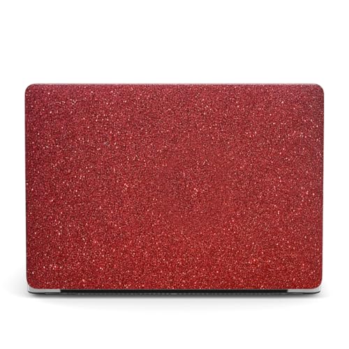 Hard Case Compatible with Old Version MacBook Pro 13 inch Case 2012 2011 2010 2009 2008 Release A1278 with CD-ROM, Leather Laptop Protective Hard Shell & Keyboard Cover, Glitter Red - color: Glitter Red, size: A1278(Pro 13" w/CD-ROM 2008-2012)