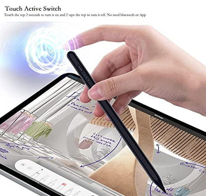 TaIYanG iPad Stylus Pen for iPad 2018-2026, Palm Rejection, Fast Charging | Tilt Sensitivity, for iPad Pencil A16 /10/9/8/7/6, Pro 11/13" (M5/M4),Air M4/M3/M2/5th/4th, Pro 11/12.9", Mini 6/5, Black - color: Black